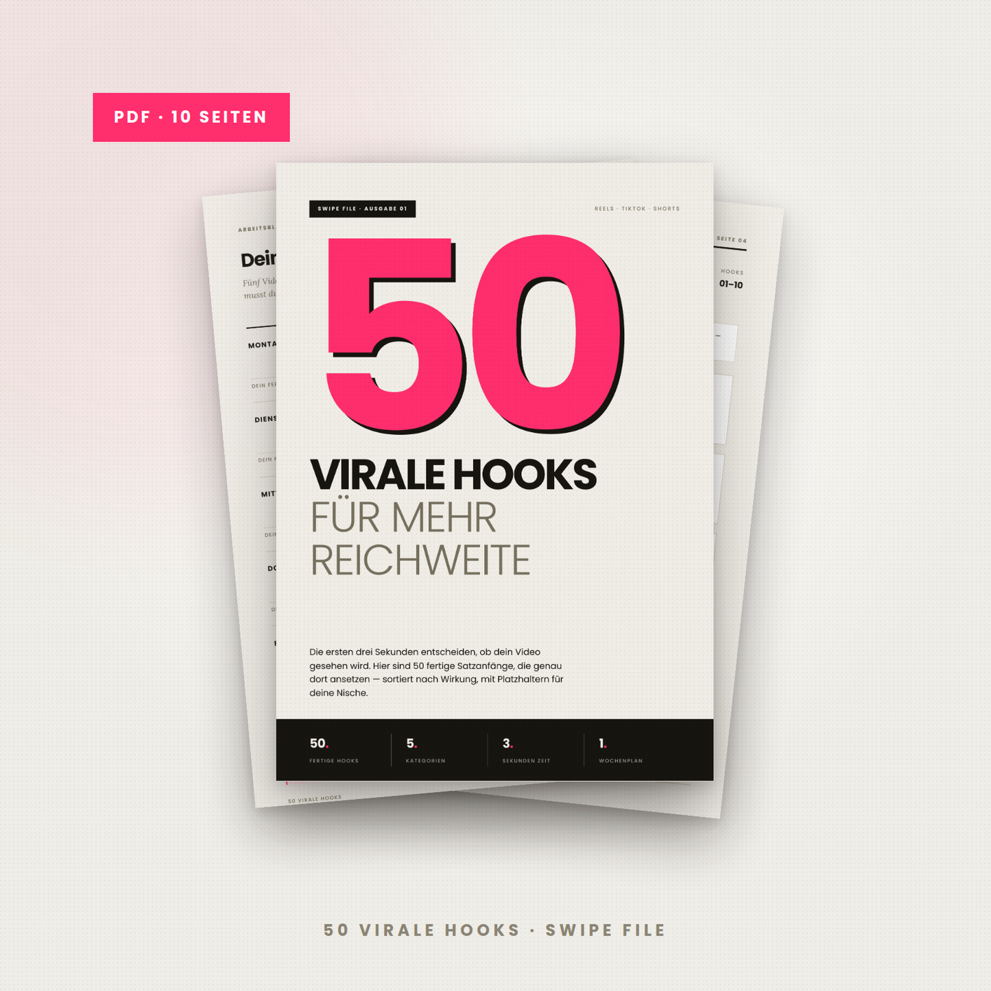 50 Virale Hooks - Der Swipe File für Reels, TikToks & Shorts